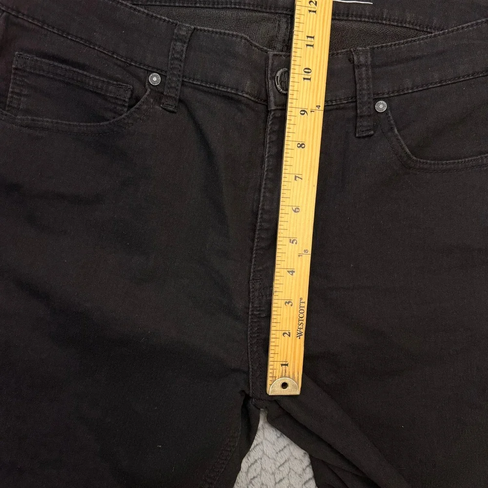 Vintage Genes Black Jeans Mens Slim Fit Black Solid‎ 34x29 Cotton Stretch Modern